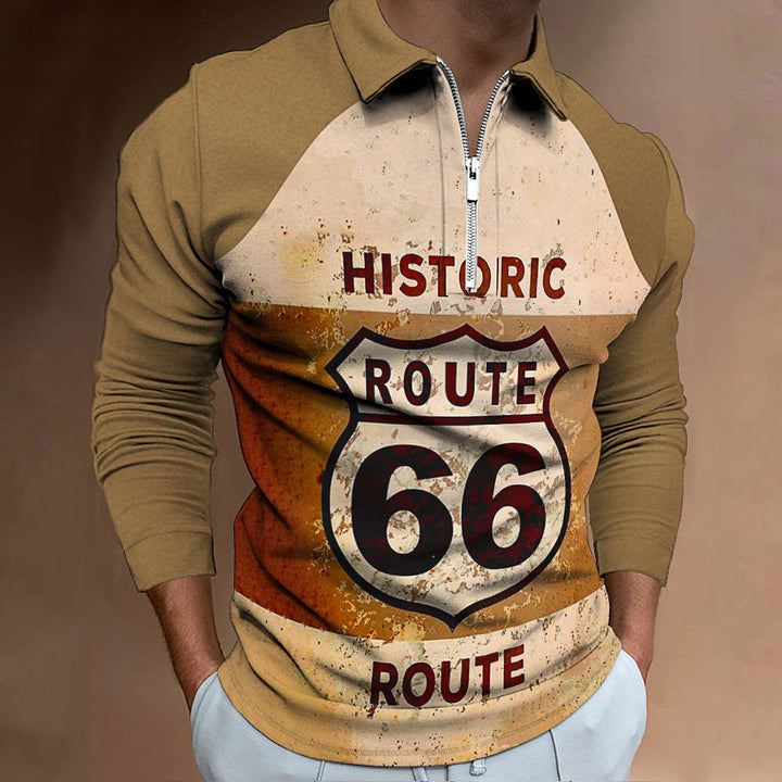 Shirt for men with mock collar and retro design Lune London