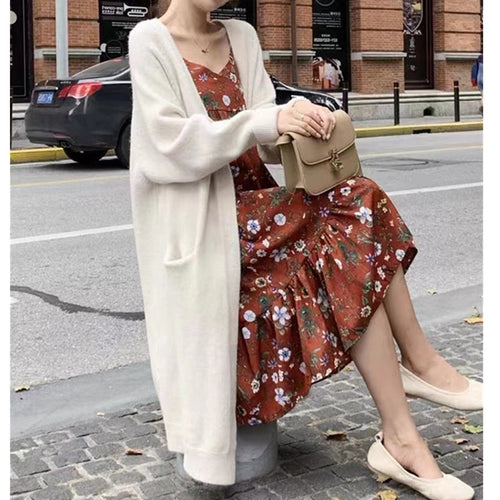 Manteau en tricot oversize pour femmes avec poches et coupe décontractée Chic & Stil