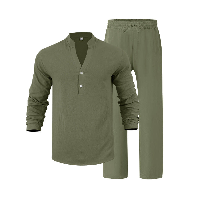 Men's casual long sleeve shirt and jogging suit Chic and Style