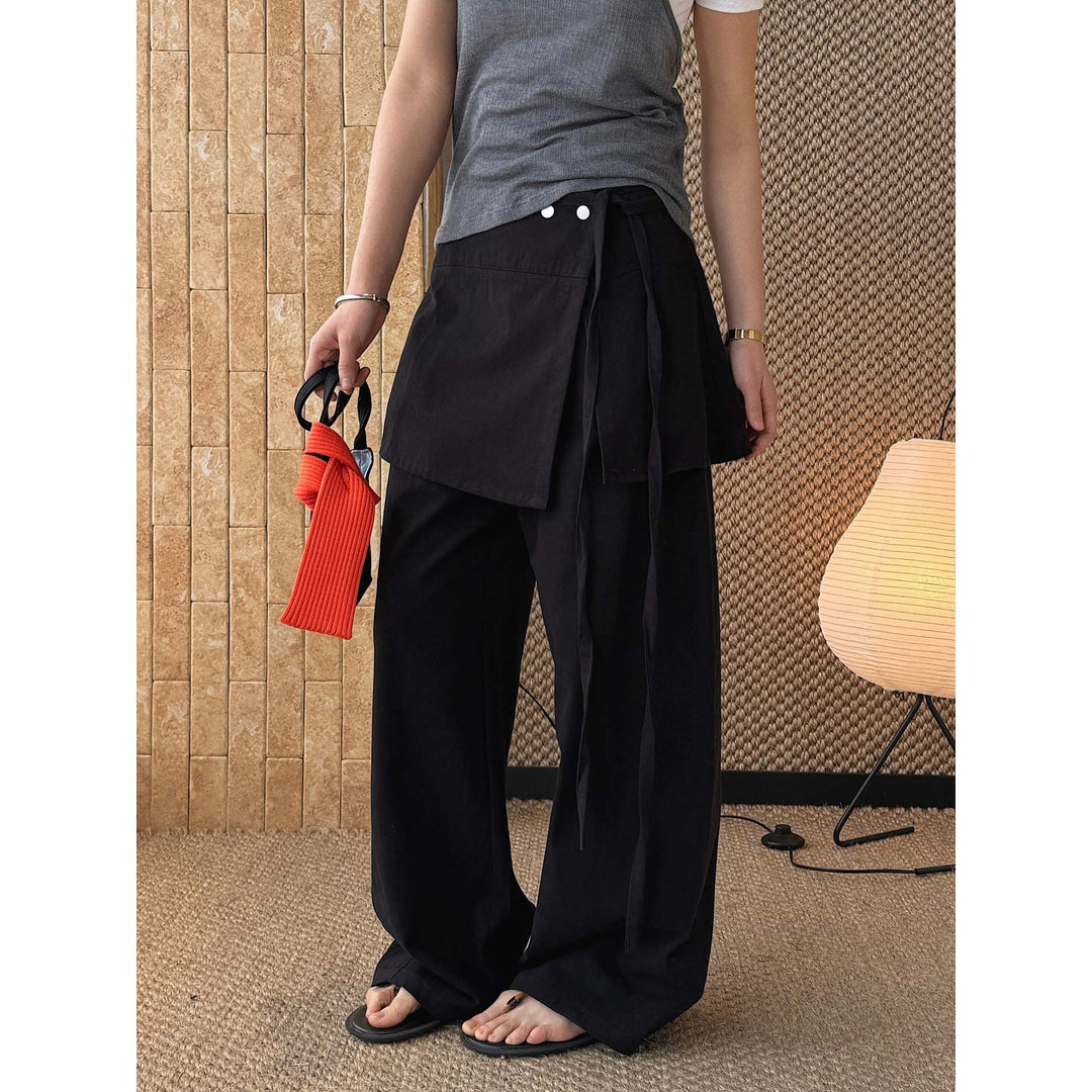 Ladies Wrap Overlay Skirt with Ties and Layered Look Amarae