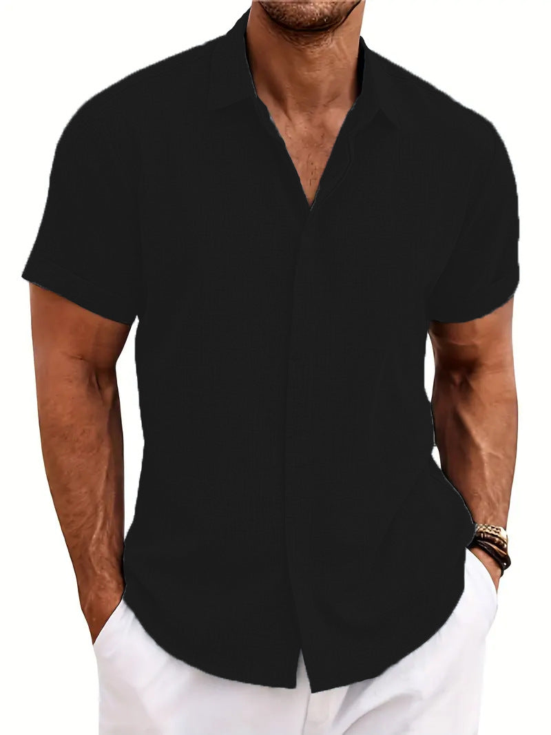 Structured short sleeve shirt for men with buttons Amarae