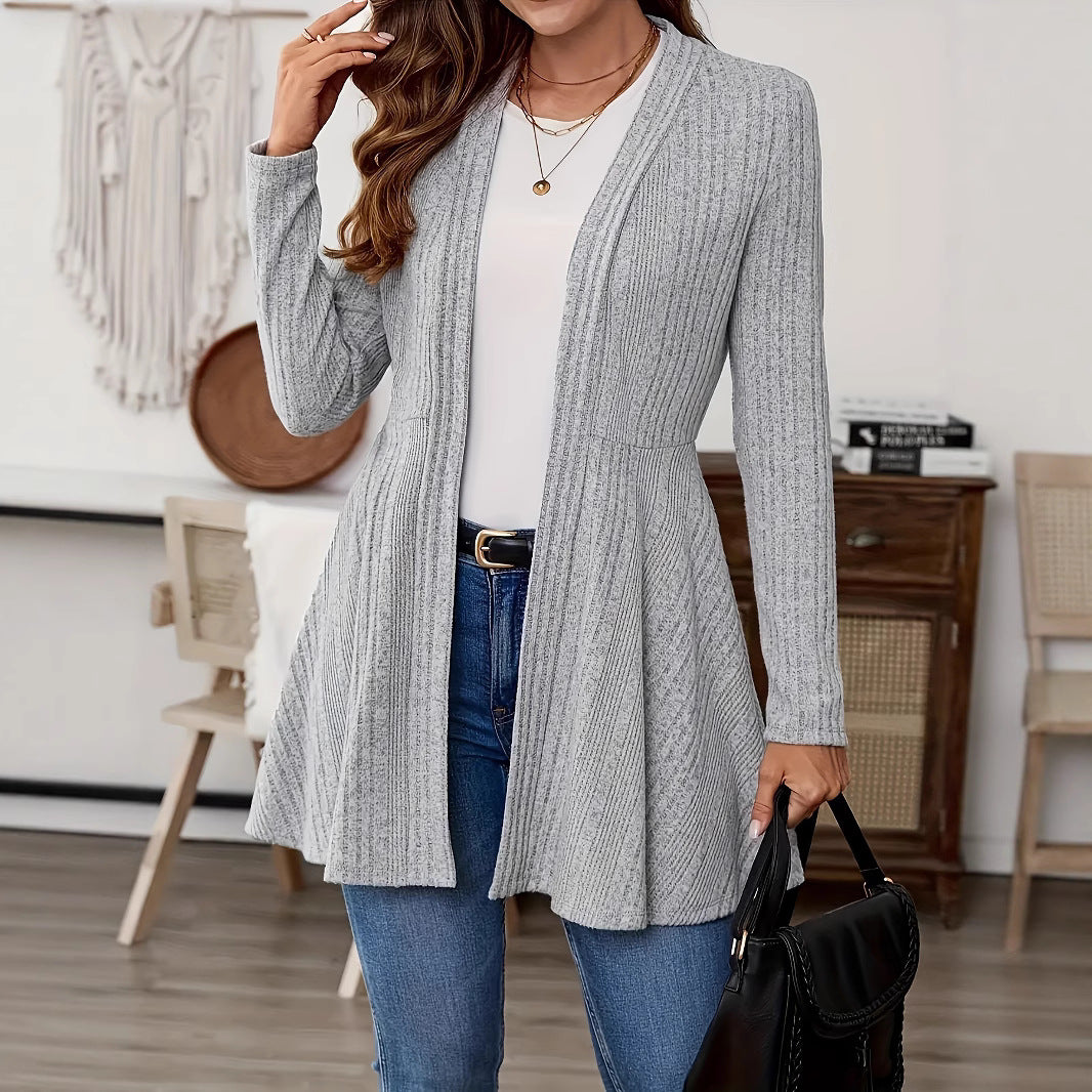 Ladies Long Cardigan with Floating Hem Lune London