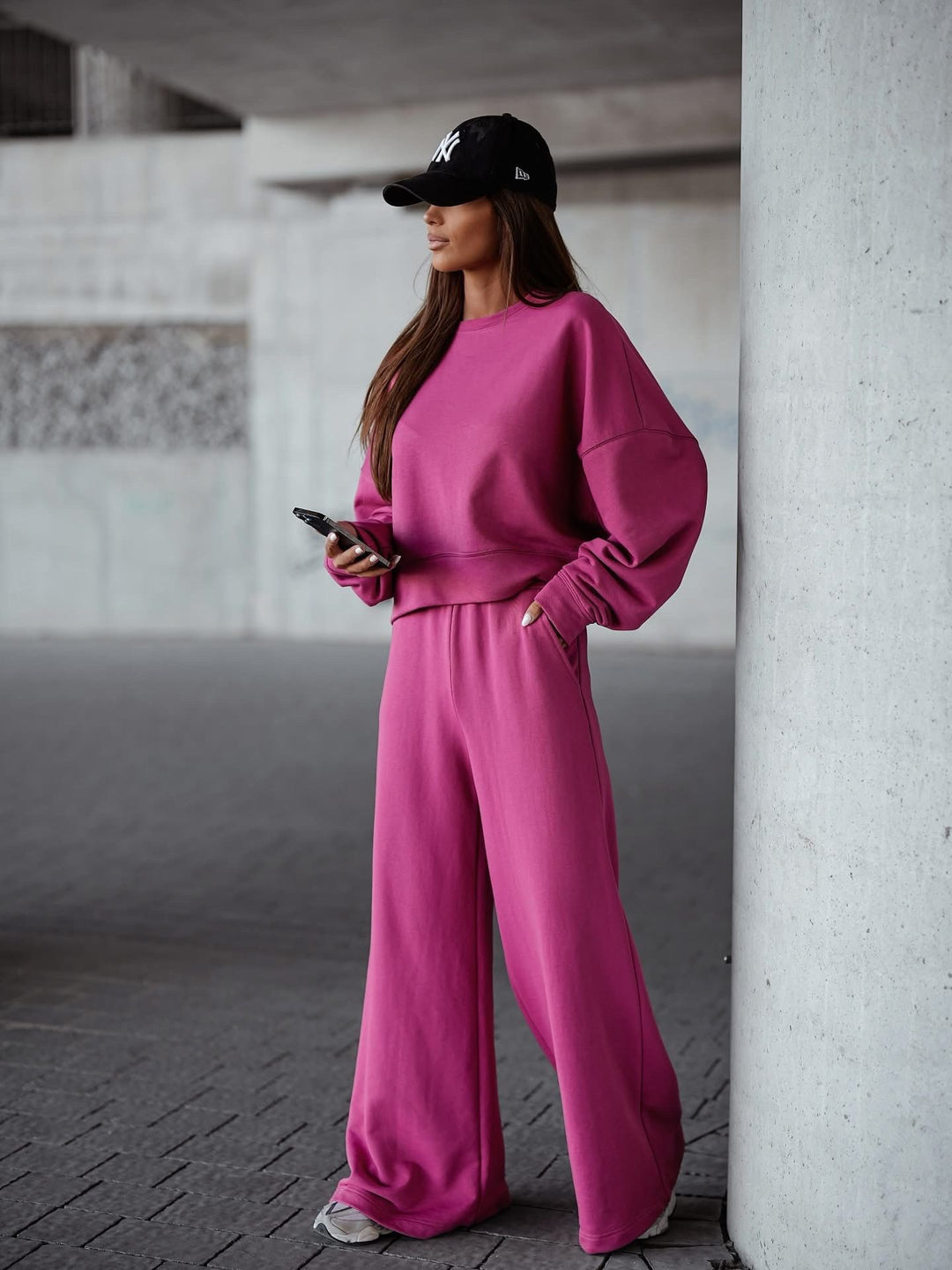 Women Oversized Comfortable Loungewear Set with Loose Fit and Oversized Collar Lune London