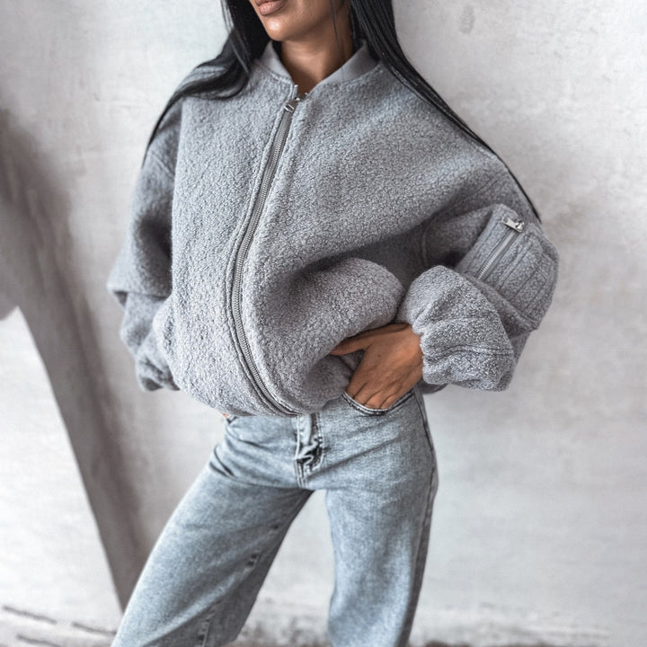 Women fleece jacket with cozy fit Amarae