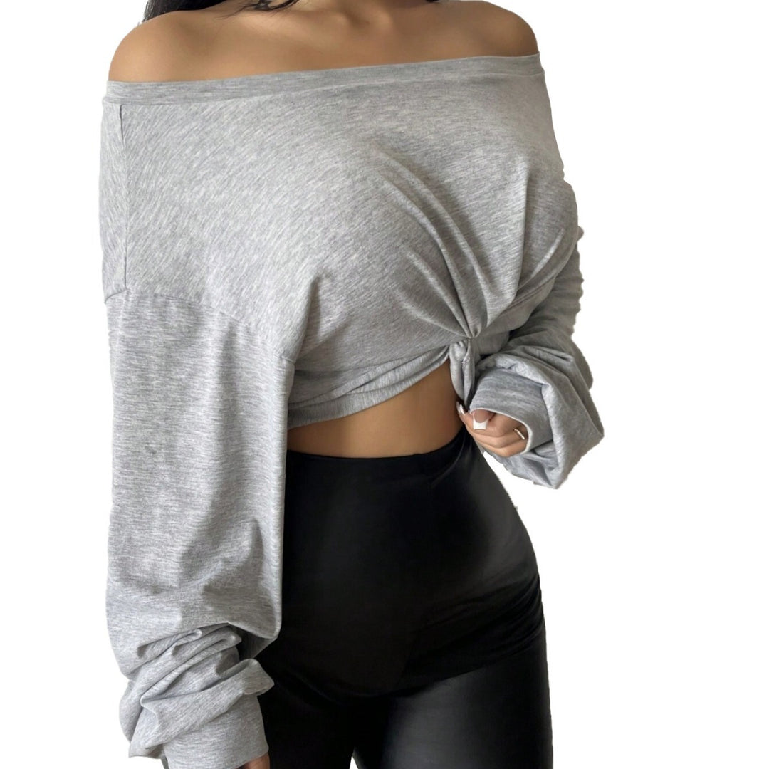 Haut court ample décontracté pour femmes avec design noué Chic & Stil