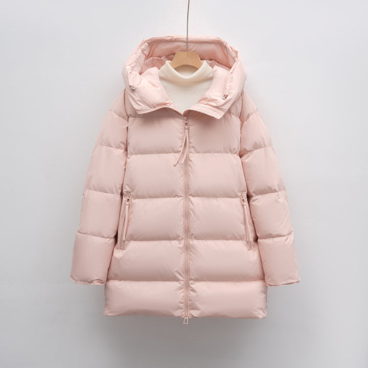 Ladies winter coat in oversized style with hood Lune London