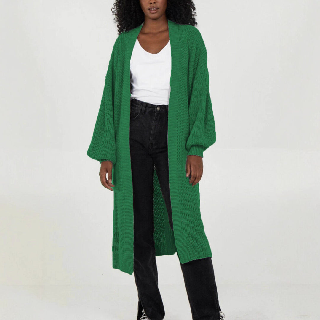 Ladies long cardigan with relaxed oversized fit and voluminous sleeves Lune London