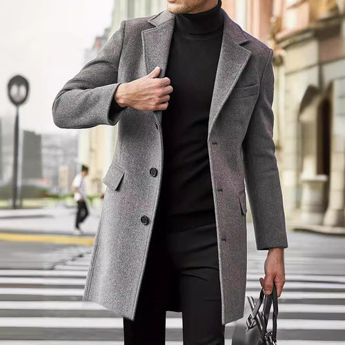 Men's elegant, classic wool coat Amarae