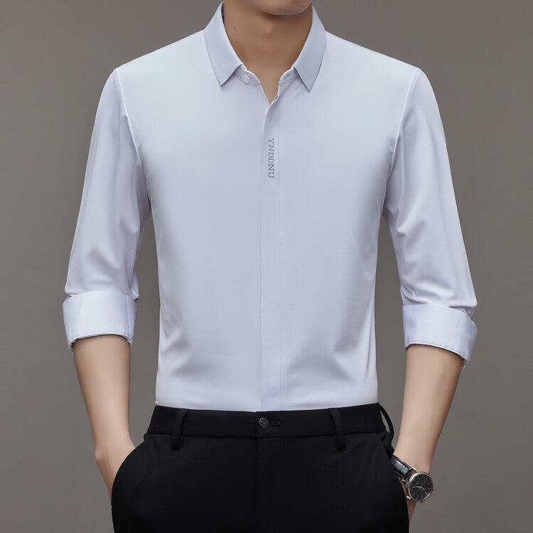 Trendy long-sleeve shirt for men with innovative moisture management Lune London