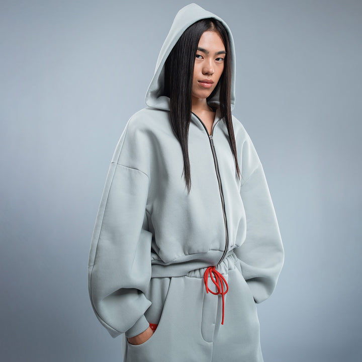 Trendy hooded sweatshirt for women with a casual cropped design Lune London
