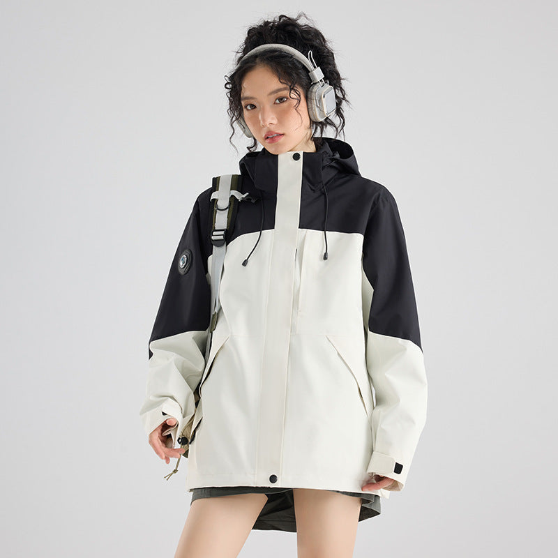 Women's waterproof, breathable functional parka with hood and loose fit Amarae
