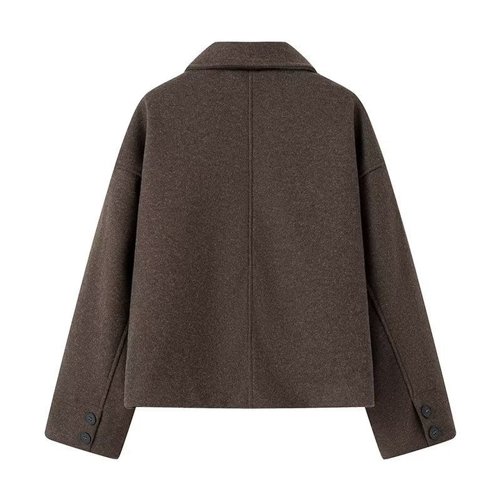 Ladies short wool coat in oversized style with button closure Lune London
