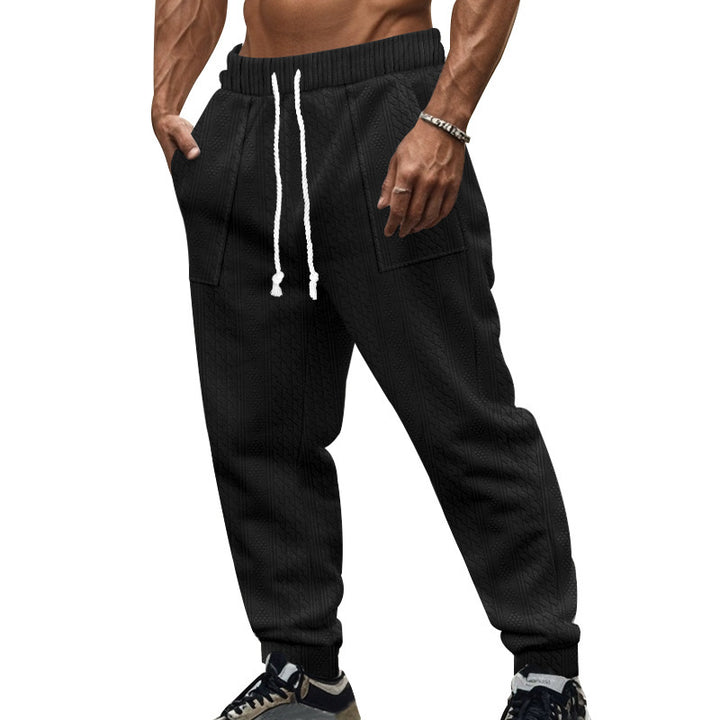 Casual knit jogger pants for men with elastic waist and convenient pockets Lune London