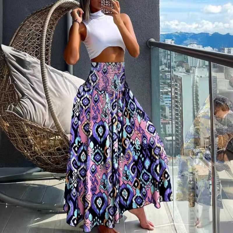 Lune London maxi skirt with lively patterns for women