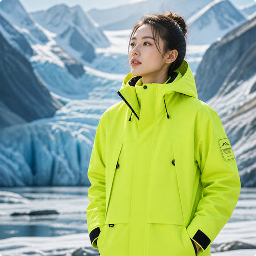 Unisex waterproof two-layer softshell rain jacket with removable fleece lining and hood Amarae