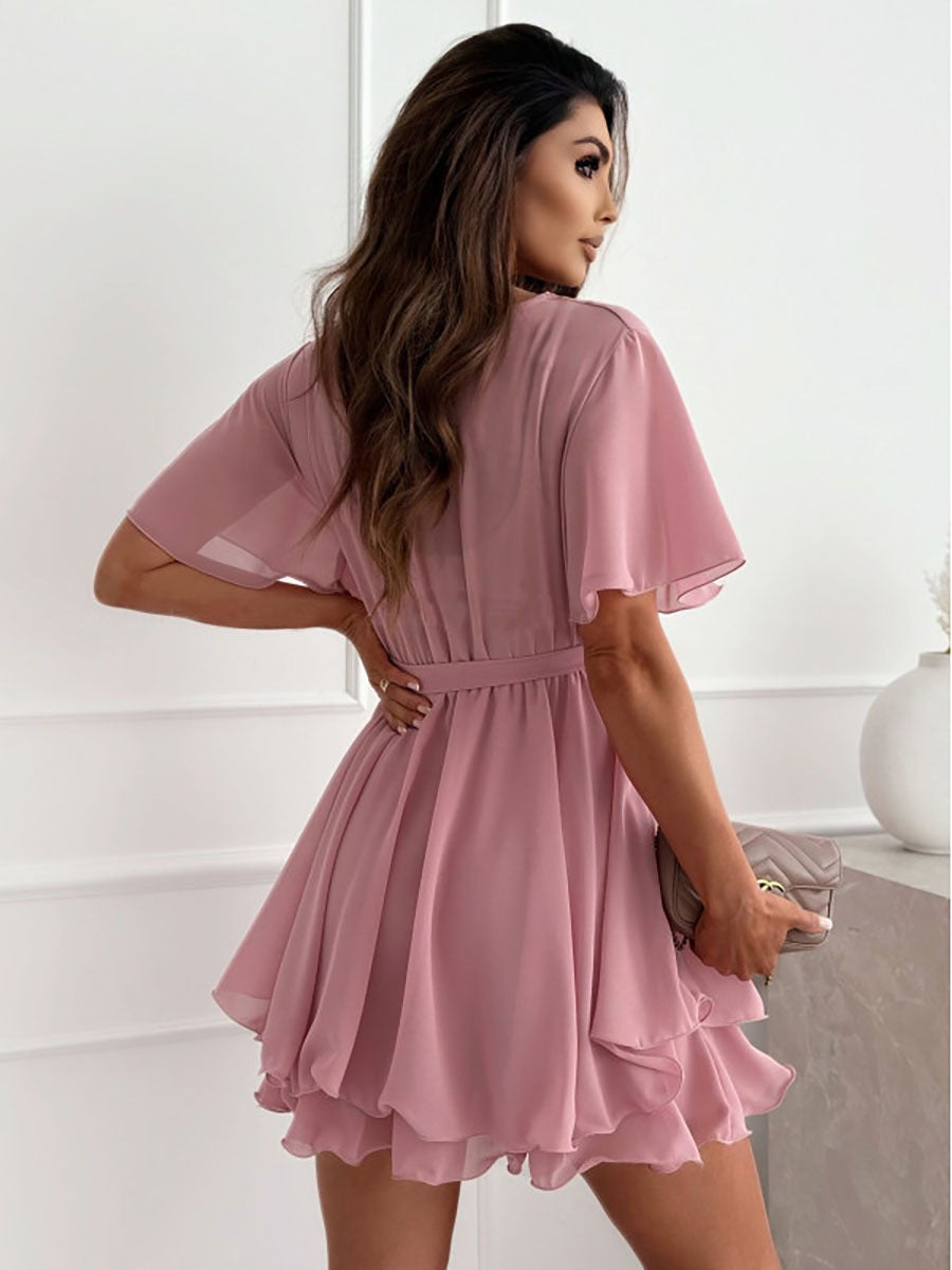 Elegant wrapped mini dress for women Lune London