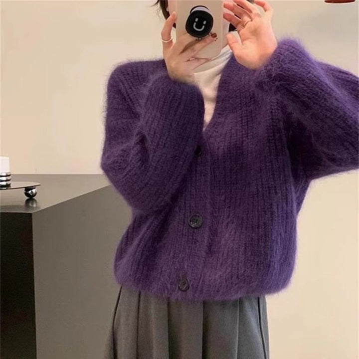 Cardigan en polaire pour femmes avec bouton et coupe décontractée Chic & Stil