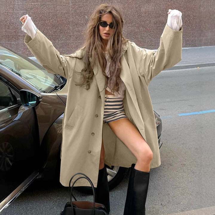 Lune London oversized casual trench coat for women