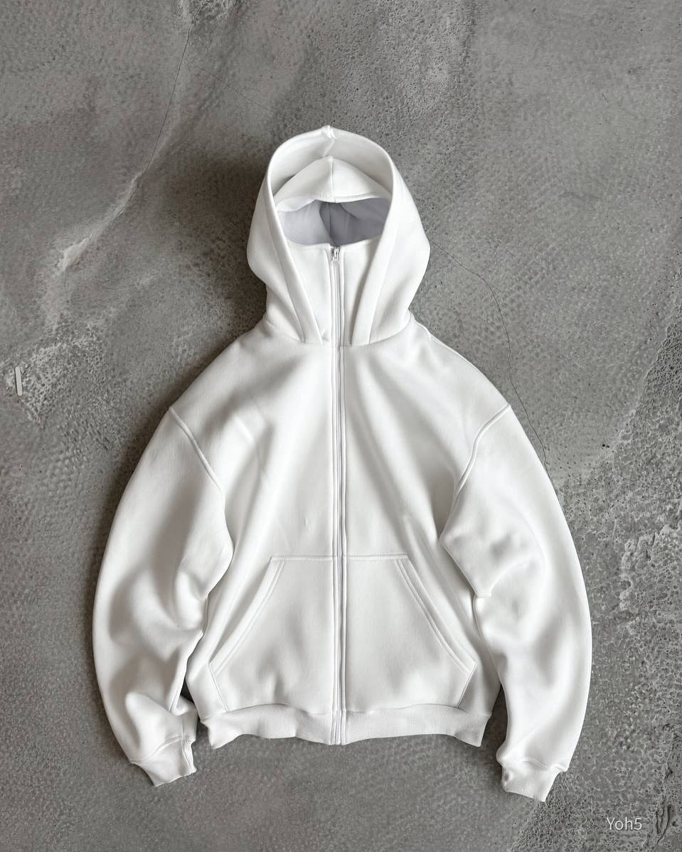 Oversized hooded jacket for women with zipper and kangaroo pockets Lune London