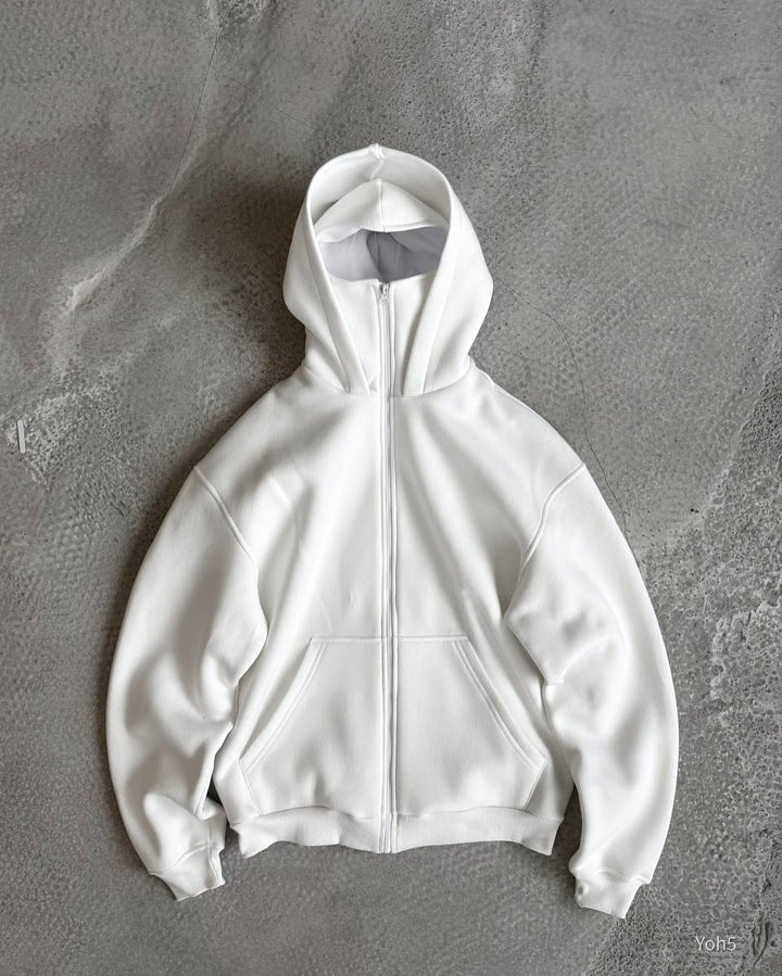 Oversized hooded jacket for women with zipper and kangaroo pockets Lune London