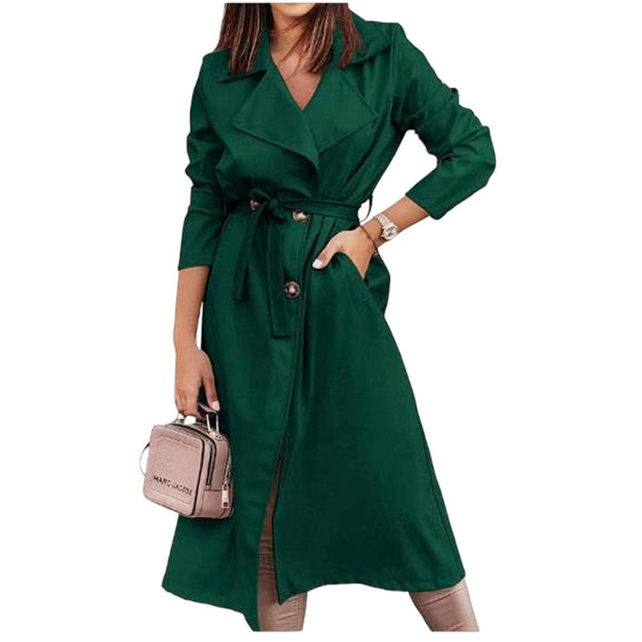 Ladies elegant trench coat with belt and feminine silhouette Heidi-Model