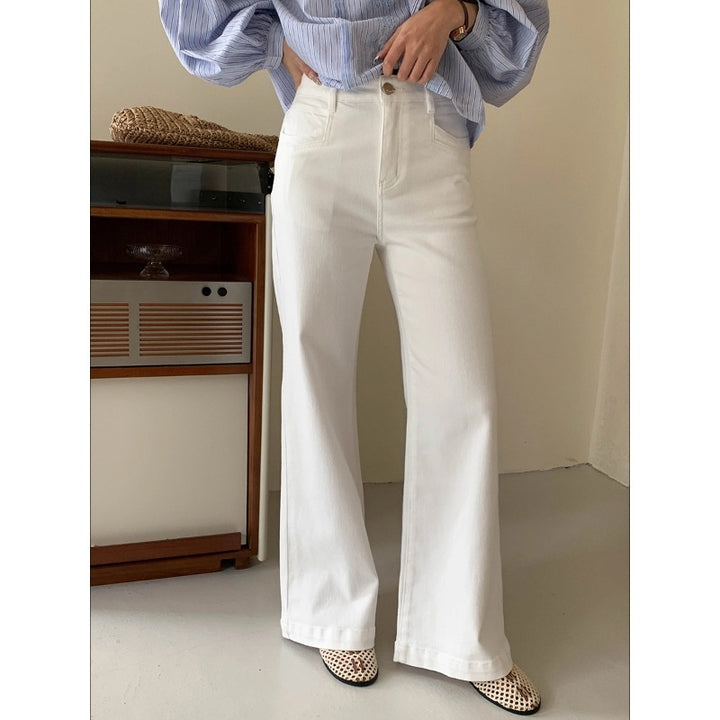 Women's wide jeans with high waistband Chic & Stil