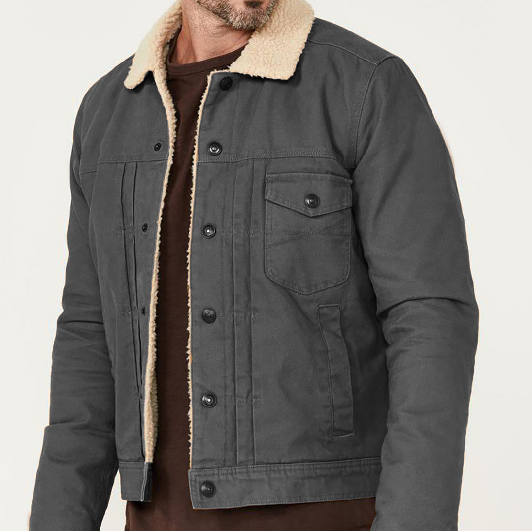 Men's soft and stylish fleece jacket with snap buttons Lune London
