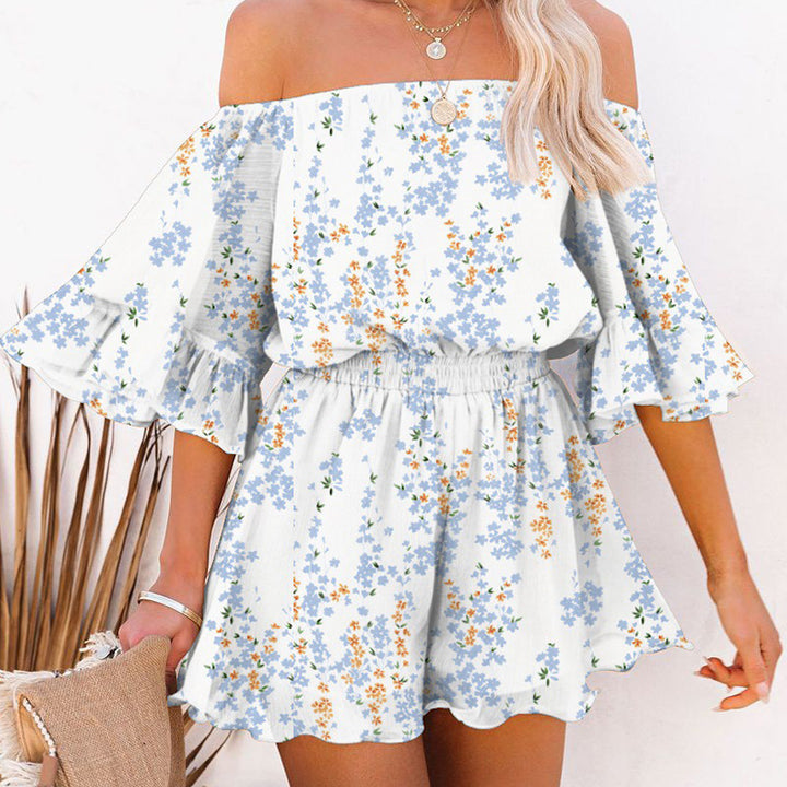 Lune London off-shoulder floral pattern women's outfit