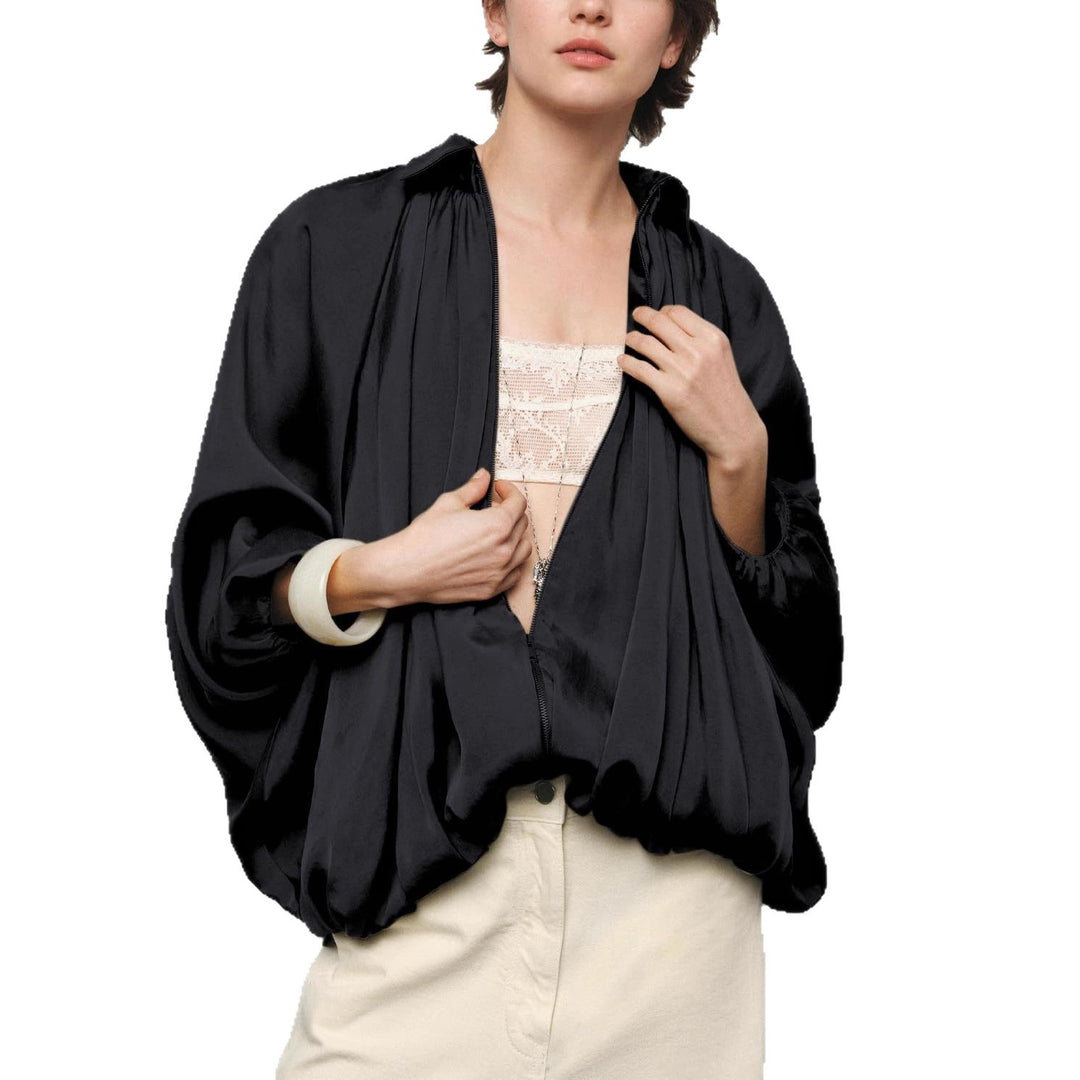 Ladies lightweight oversized silk jacket Lune London