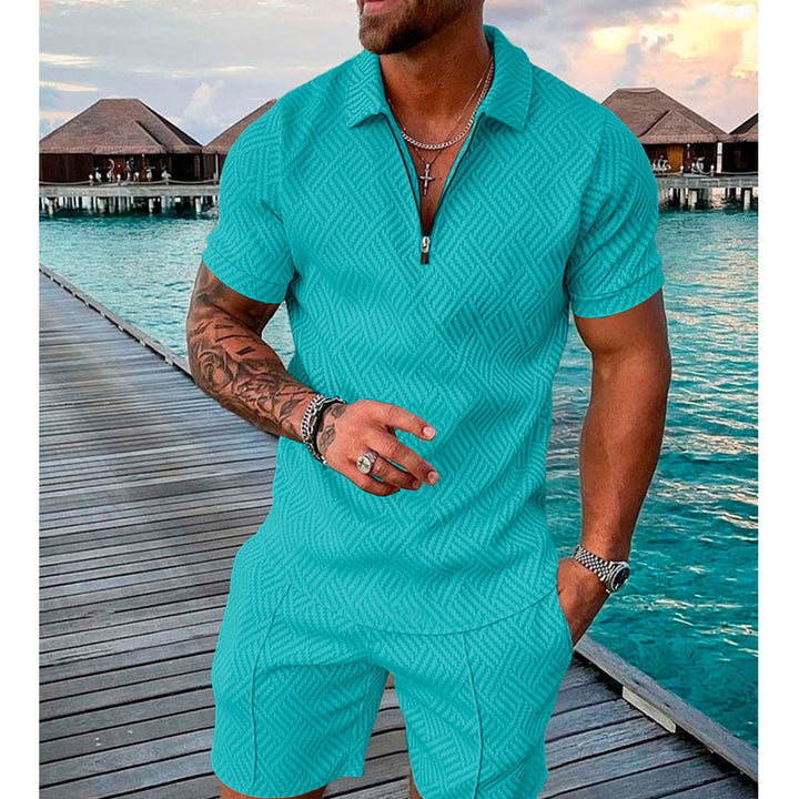 Elegant leisure suit for men with textured design Amarae