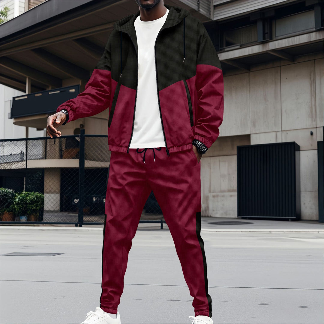 Men's sports set with contrasting fabric textures and practical pockets Lune London
