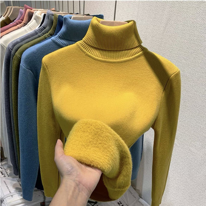 Cozy turtleneck sweater for ladies in fine knit Lune London
