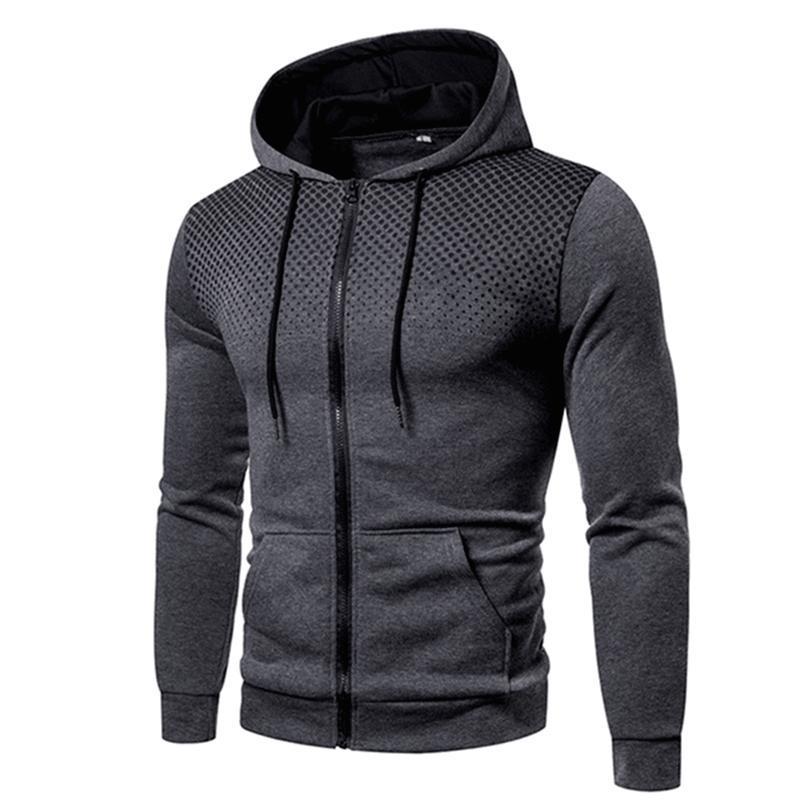 Sporty hooded sweater for men with an innovative structure and practical zip pockets Amarae