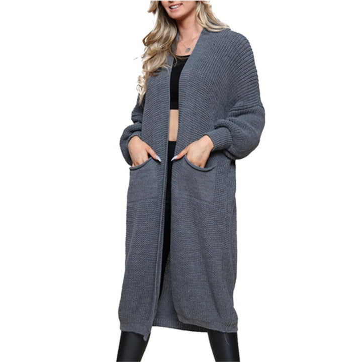 Women’s Large knit cardigan with soft material and practical pockets Lune London