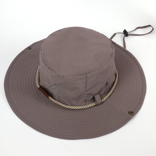 Women's Sun Hat with Wide Brim and Integrated Neck Strap Amarae
