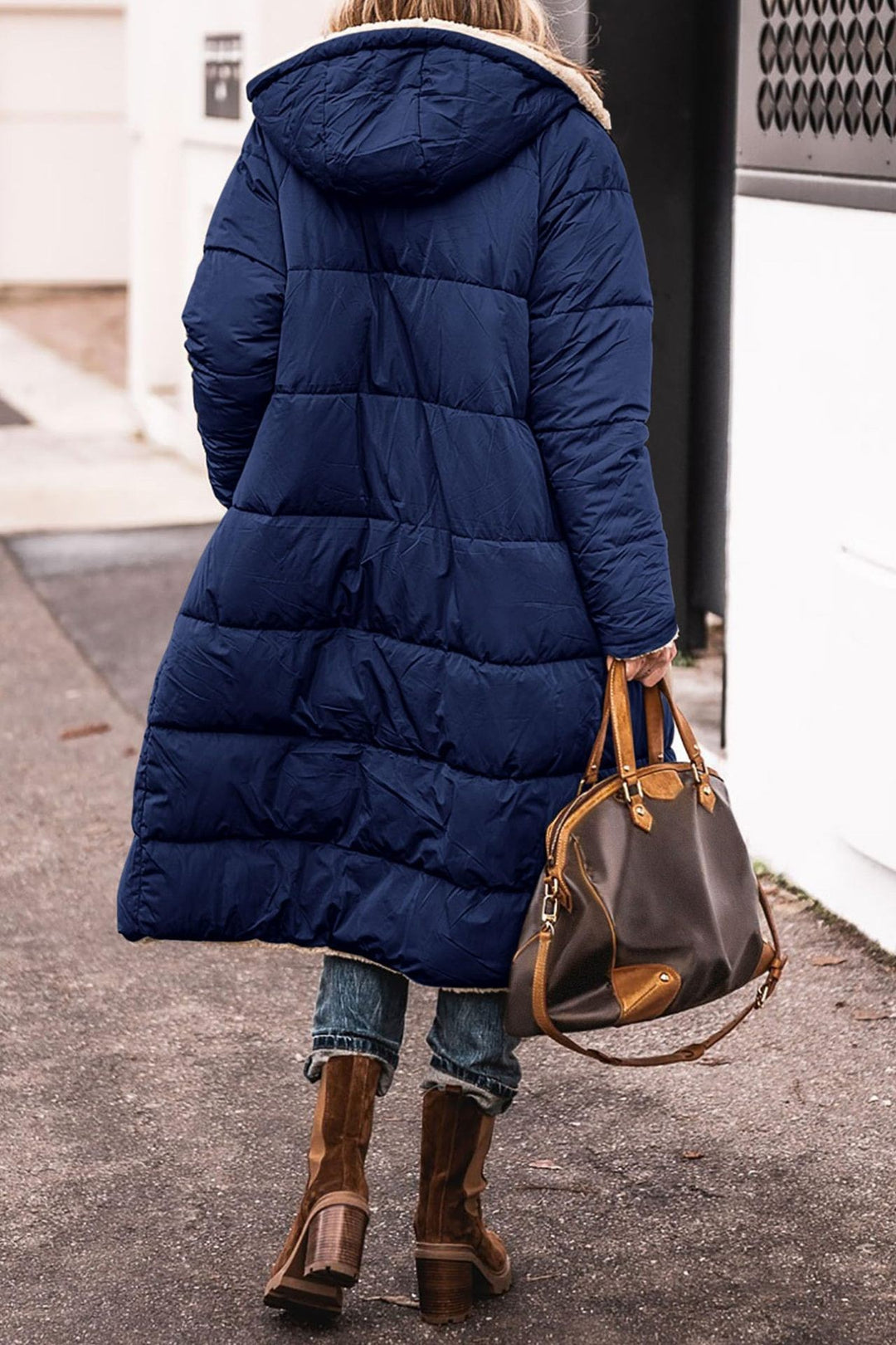 Ladies quilted parka with hood and relaxed fit Lune London