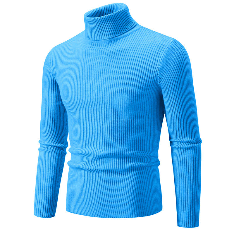 Trendy turtleneck sweater for men with a fine ribbed structure Lune London