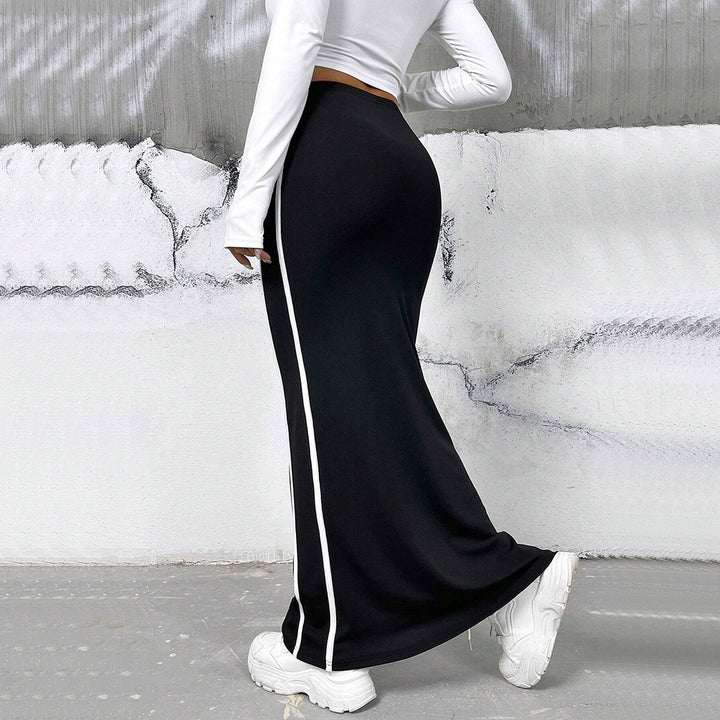 Jupe maxi pour femme avec des bandes latérales et une coupe près du corps Chic & Stil