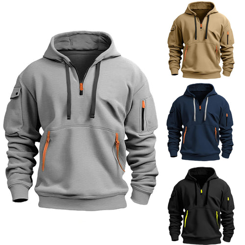 Men's casual hoodie with practical zip pockets Amarae
