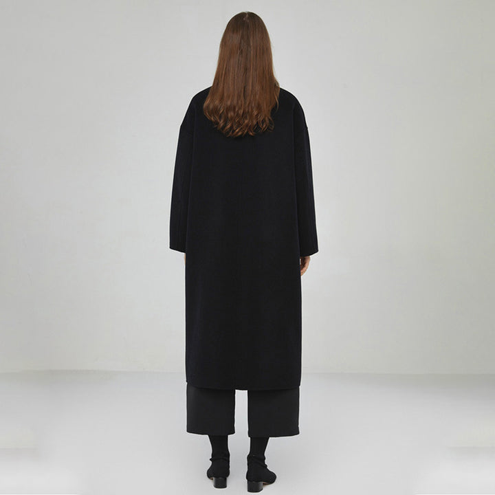Manteau long en laine élégant et classique pour femmes Chic & Stil