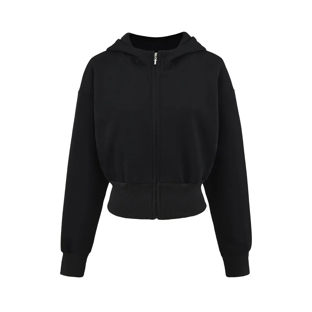 Sporty women's hoodie jacket with a relaxed fit and practical zippered pockets Lune London
