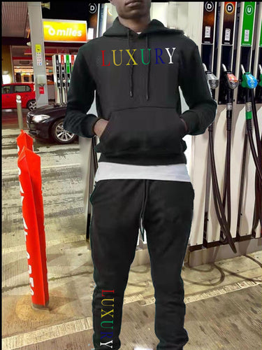 Men's sporty hoodie set and joggers with Amarae trendy lettering