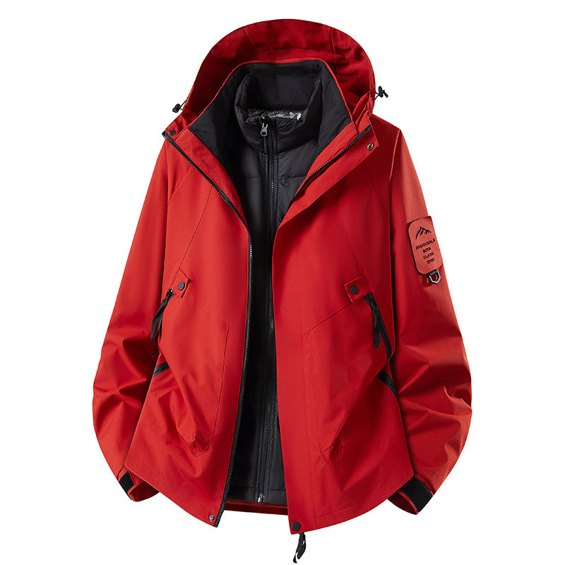 Men's Two-in-One Weather Protection Jacket with Removable Padded Vest and Adjustable Hood Amarae