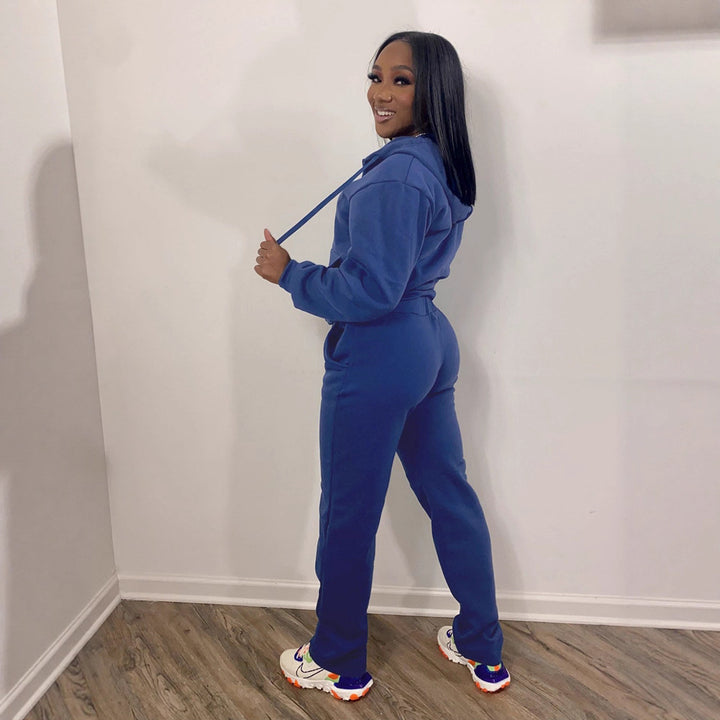 Women’s sporty leisure suit set with full zip Chic & Stil