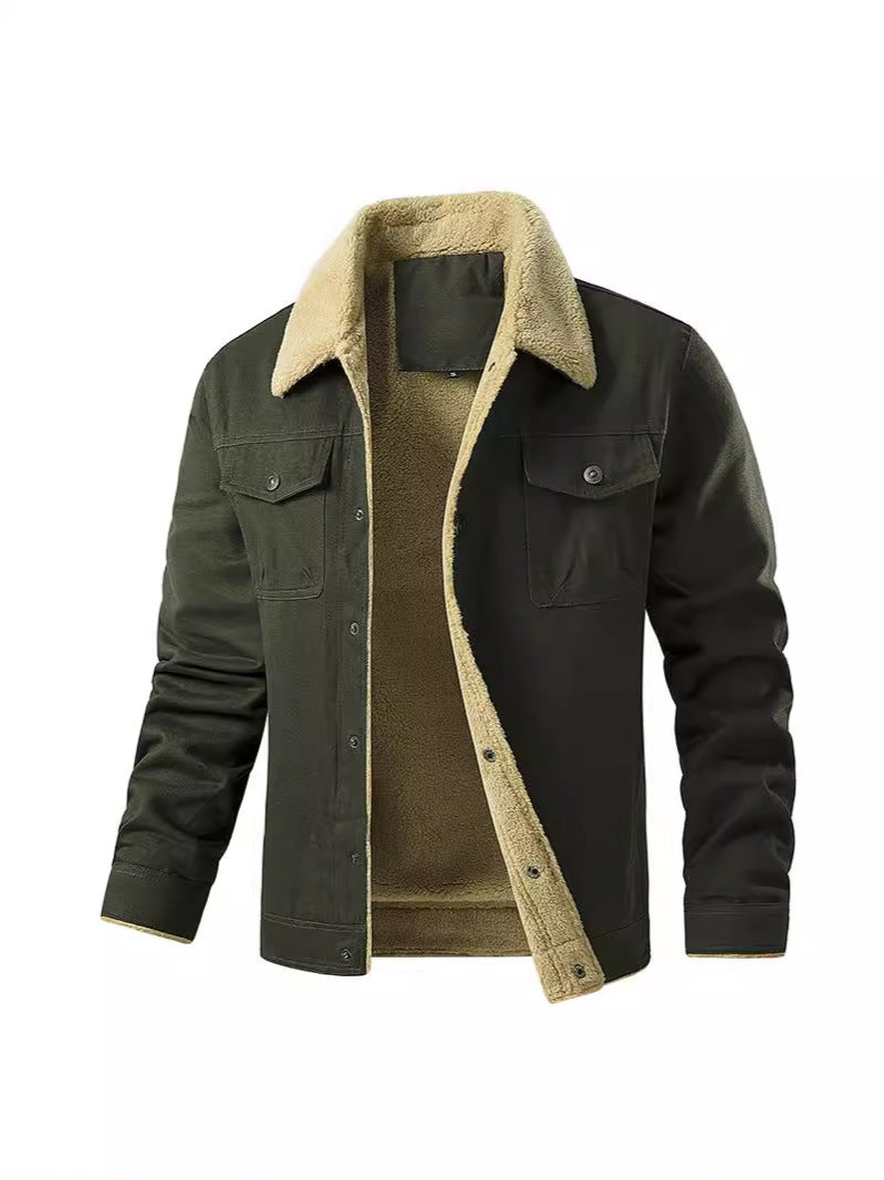 Robust utility jacket for men with warm fleece lining Lune London