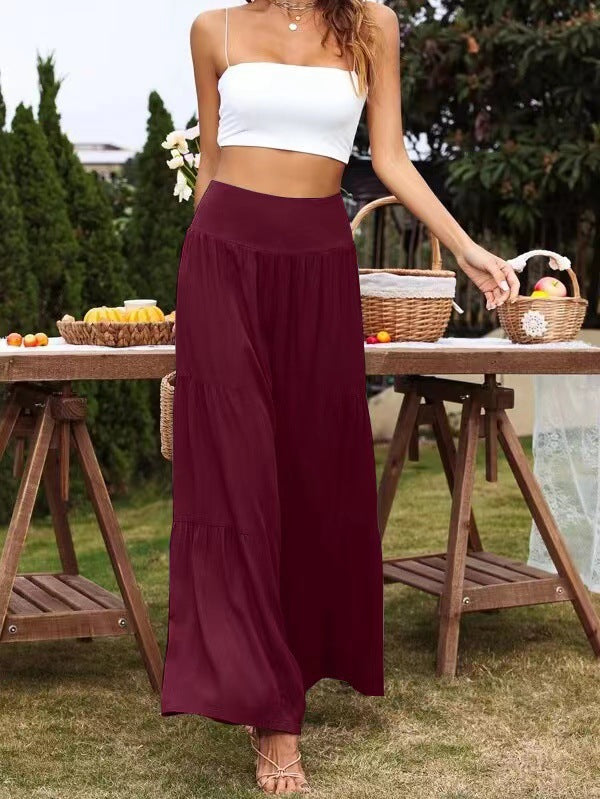 Loose summer pants for women with elastic waistband and fluid cut Lune London