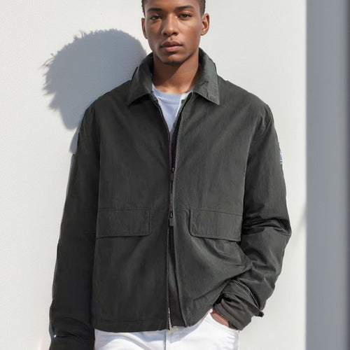 Lightweight transitional jacket for men with practical chest pockets and modern cut Amarae