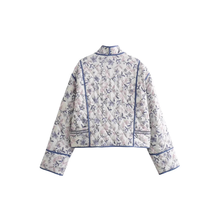 Quilted patterned jacket for ladies with elegant cut and decorative details Lune London