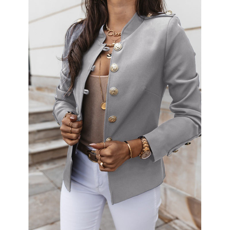Trendy women's blazer with chic and stylish button detailing