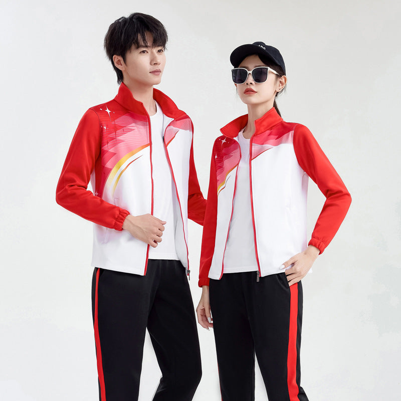 Unisex Performance Training Suit in Team Look with Stand-Up Collar Amarae